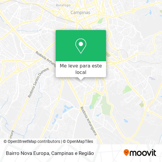 Bairro Nova Europa mapa