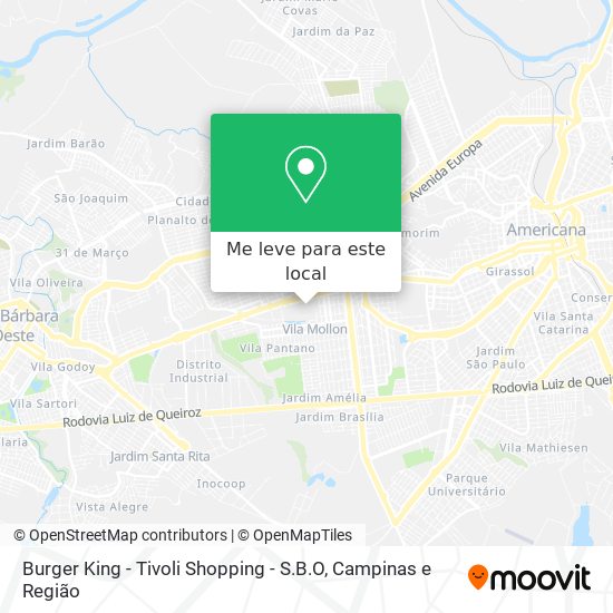 Burger King - Tivoli Shopping - S.B.O mapa