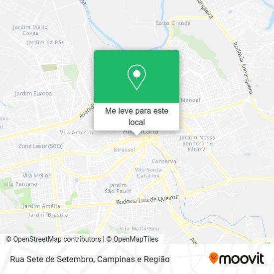 Rua Sete de Setembro mapa
