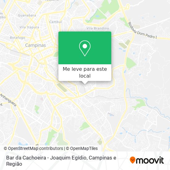 Bar da Cachoeira - Joaquim Egídio mapa