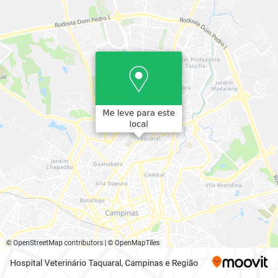 Hospital Veterinário Taquaral mapa