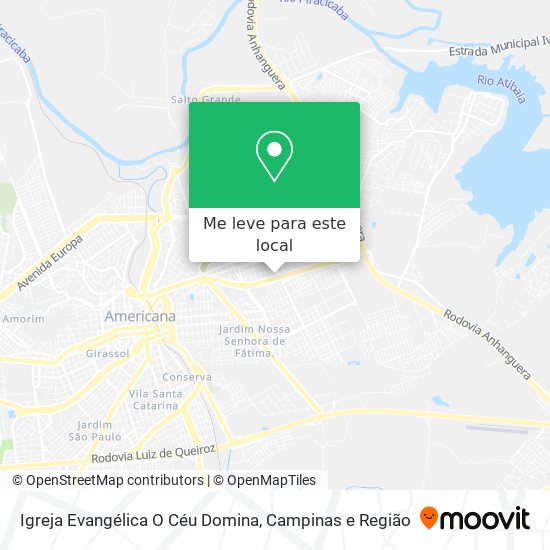 Igreja Evangélica O Céu Domina mapa