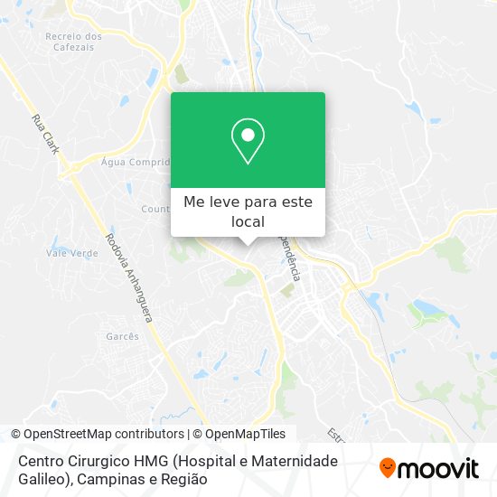 Centro Cirurgico HMG (Hospital e Maternidade Galileo) mapa