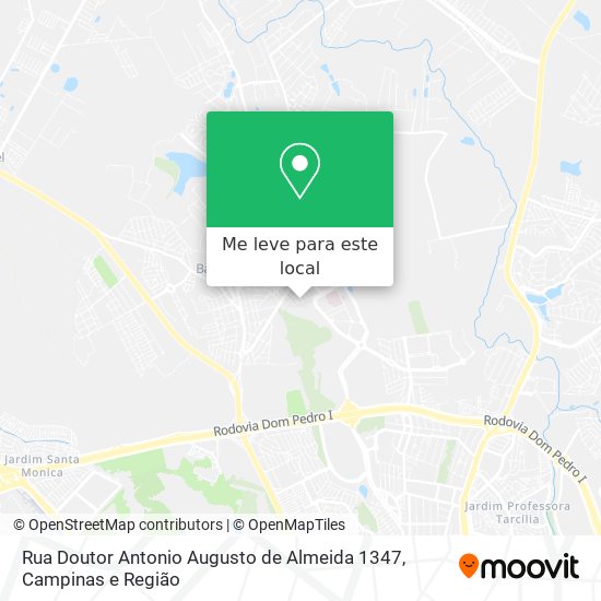 Rua Doutor Antonio Augusto de Almeida 1347 mapa