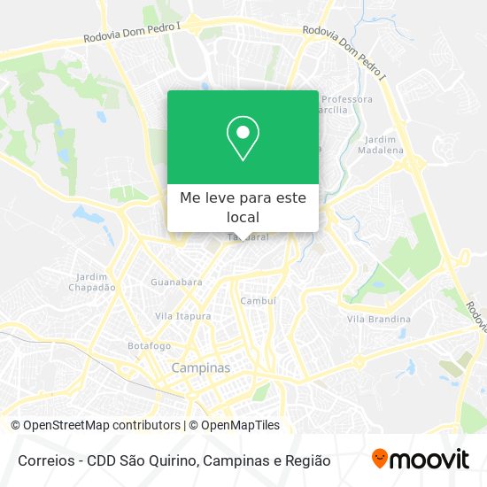 Correios - CDD São Quirino mapa