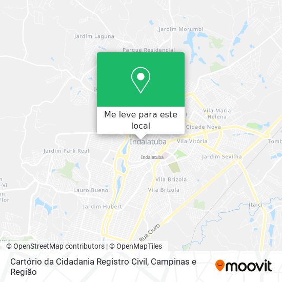 Cartório da Cidadania Registro Civil mapa