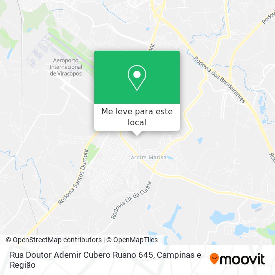 Rua Doutor Ademir Cubero Ruano 645 mapa