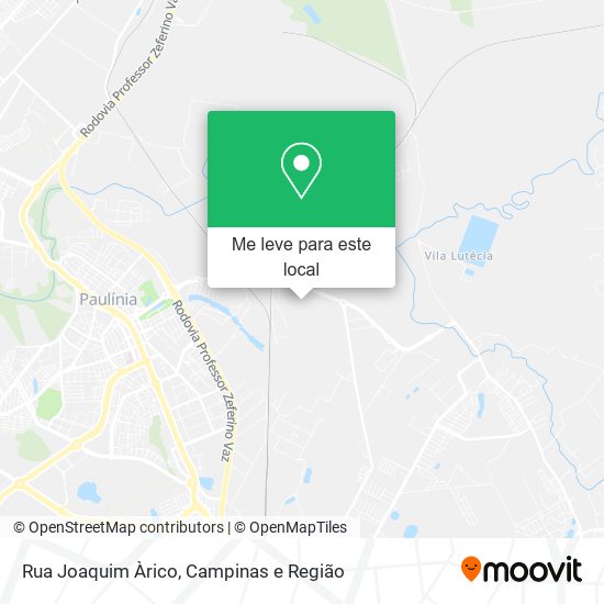 Rua Joaquim Àrico mapa