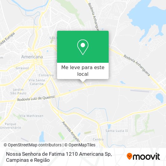 Nossa Senhora de Fatima 1210 Americana Sp mapa