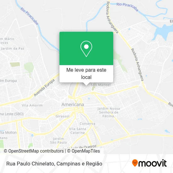 Rua Paulo Chinelato mapa