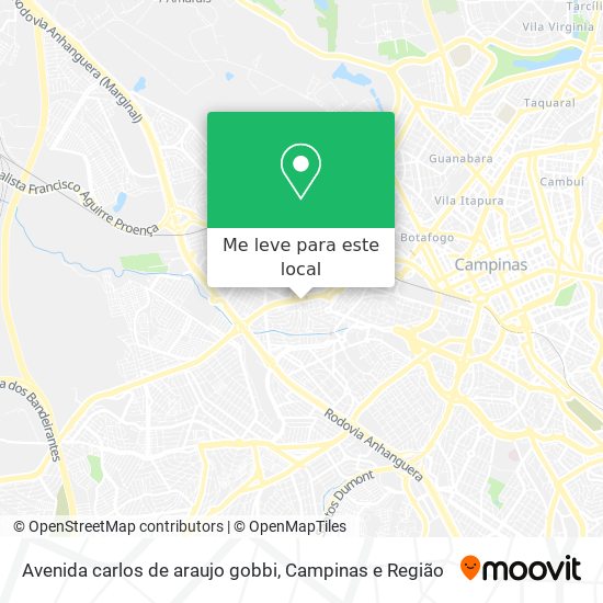 Avenida carlos de araujo gobbi mapa