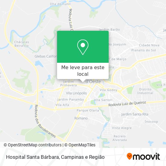 Hospital Santa Bárbara mapa