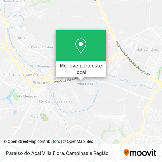 Paraíso do Açaí Villa Flora mapa