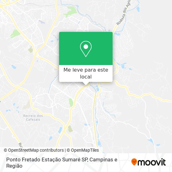 Ponto Fretado Estação Sumaré SP mapa