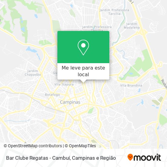 Bar Clube Regatas - Cambuí mapa