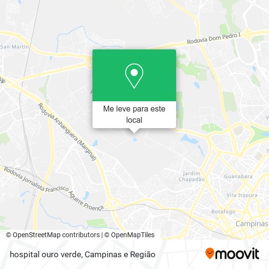 hospital ouro verde mapa