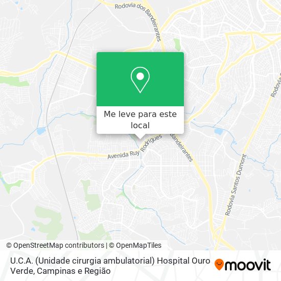 U.C.A. (Unidade cirurgia ambulatorial) Hospital Ouro Verde mapa