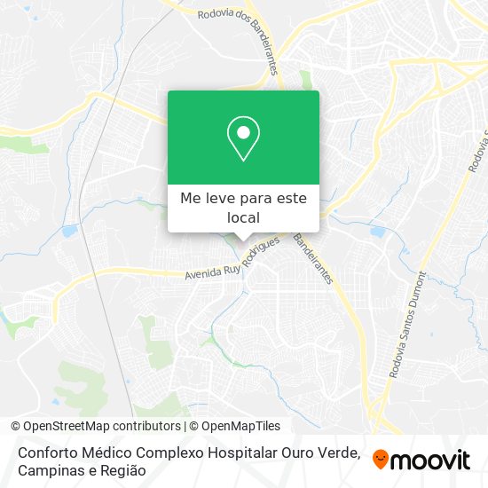 Conforto Médico Complexo Hospitalar Ouro Verde mapa