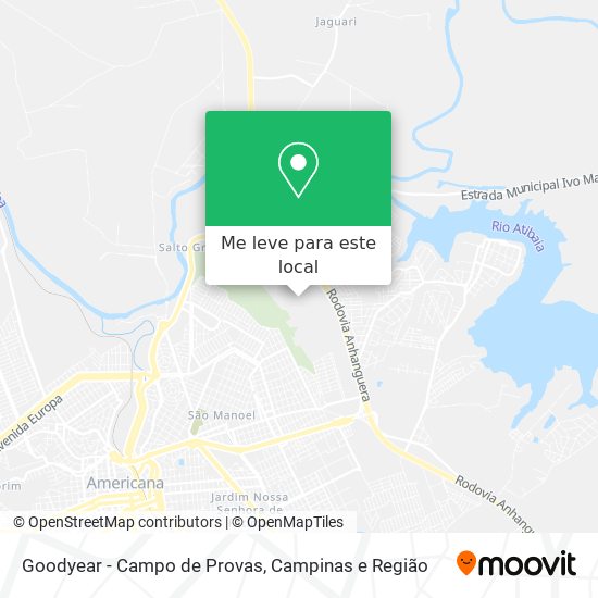 Goodyear - Campo de Provas mapa