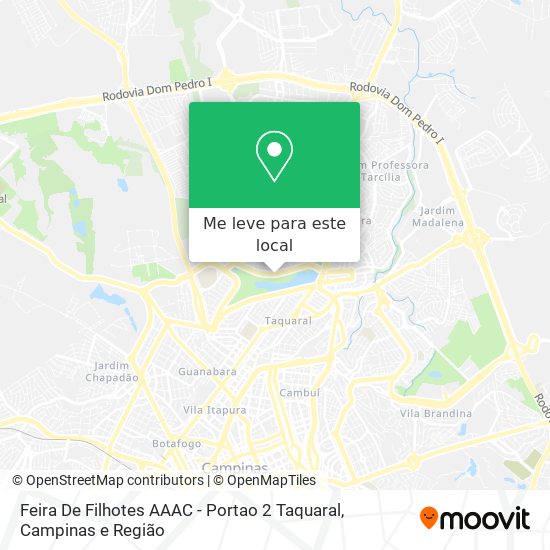 Feira De Filhotes AAAC - Portao 2 Taquaral mapa