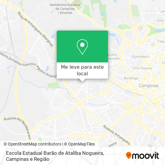 Escola Estadual Barão de Ataliba Nogueira mapa