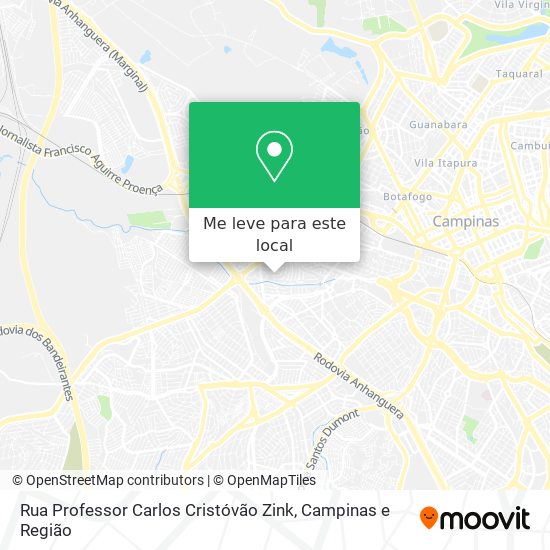 Rua Professor Carlos Cristóvão Zink mapa