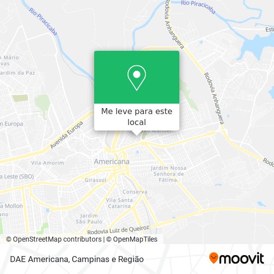 DAE Americana mapa