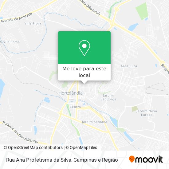 Rua Ana Profetisma da Silva mapa