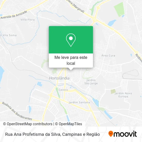 Rua Ana Profetisma da Silva mapa
