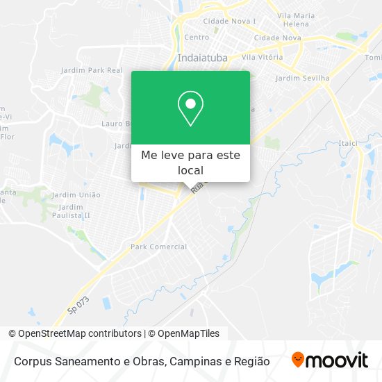 Corpus Saneamento e Obras mapa