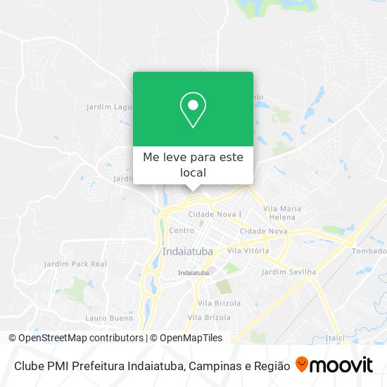 Clube PMI Prefeitura Indaiatuba mapa