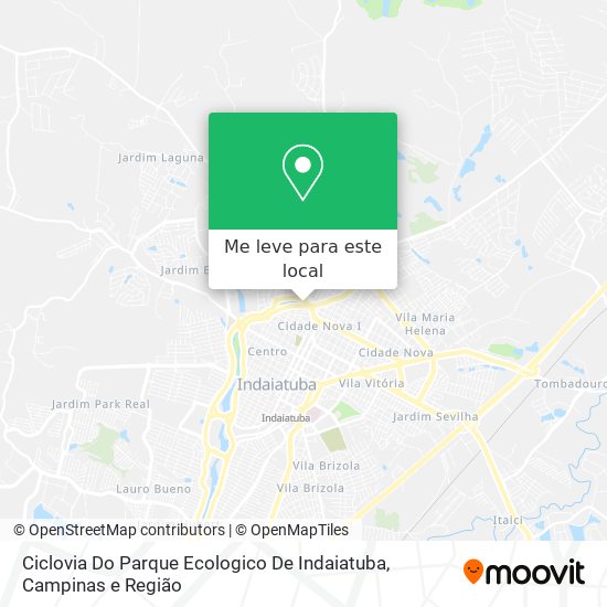 Ciclovia Do Parque Ecologico De Indaiatuba mapa