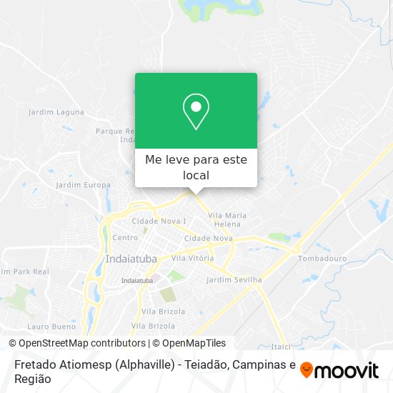 Fretado Atiomesp (Alphaville) - Teiadão mapa