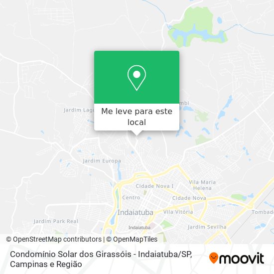 Condomínio Solar dos Girassóis - Indaiatuba / SP mapa