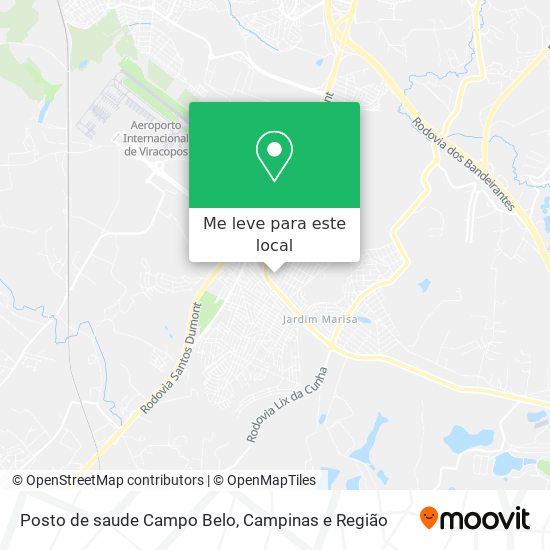 Posto de saude Campo Belo mapa