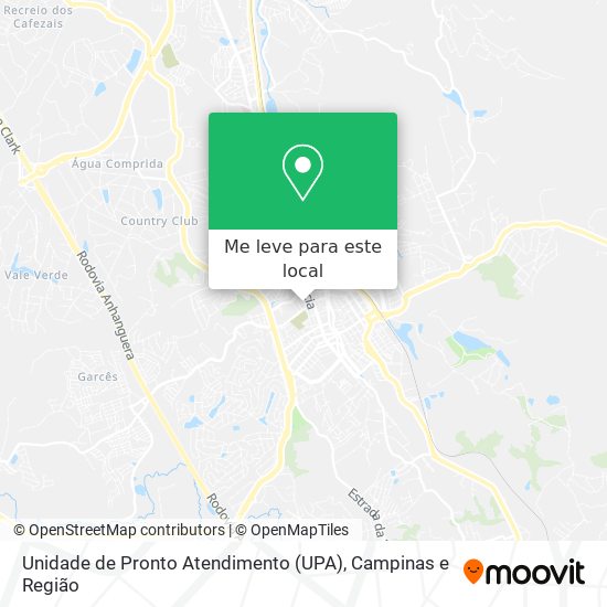 Unidade de Pronto Atendimento (UPA) mapa