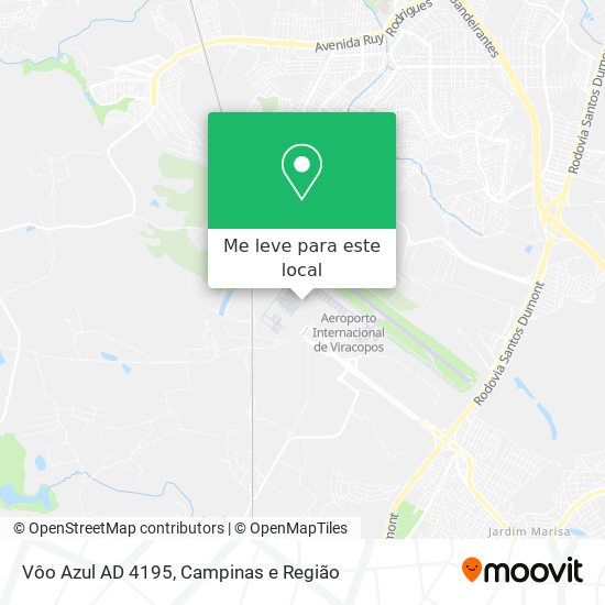 Vôo Azul AD 4195 mapa