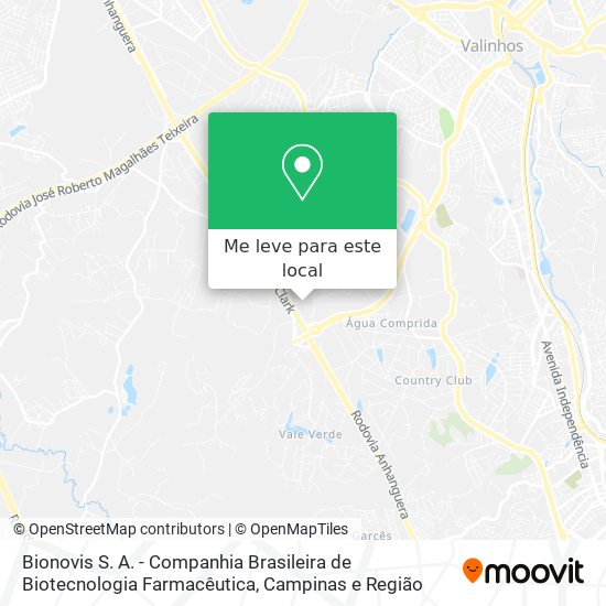 Bionovis S. A. - Companhia Brasileira de Biotecnologia Farmacêutica mapa