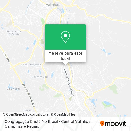 Congregação Cristã No Brasil - Central Valinhos mapa
