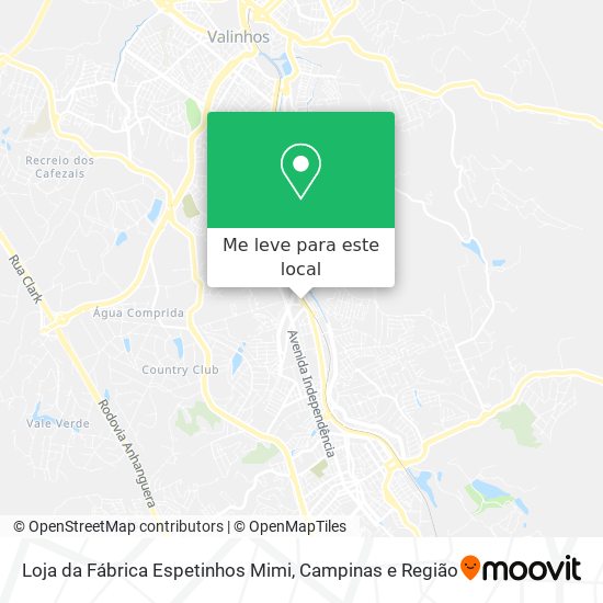 Loja da Fábrica Espetinhos Mimi mapa