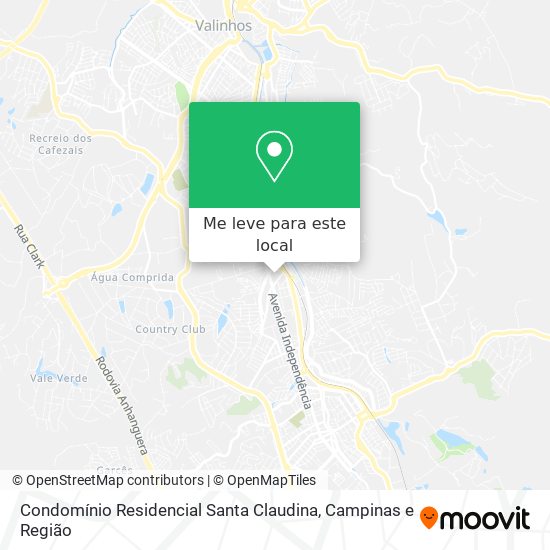 Condomínio Residencial Santa Claudina mapa