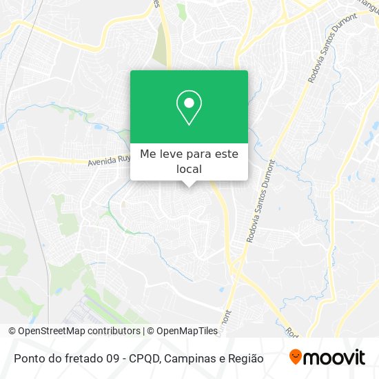 Ponto do fretado 09 - CPQD mapa