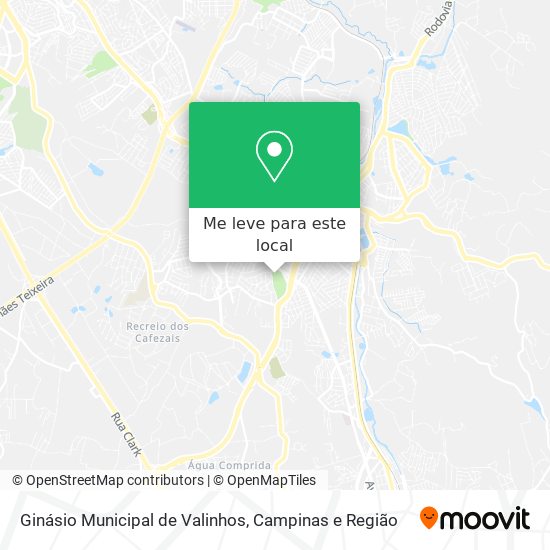 Ginásio Municipal de Valinhos mapa