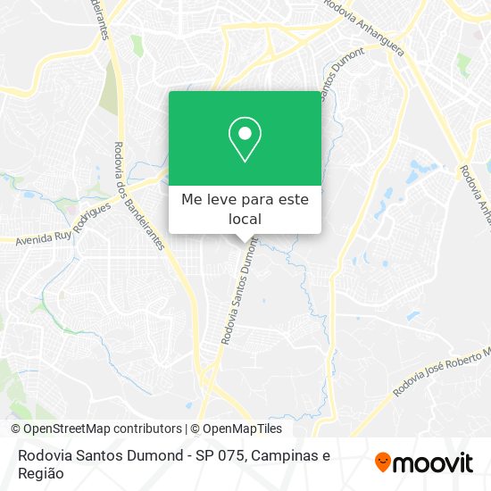 Rodovia Santos Dumond - SP 075 mapa