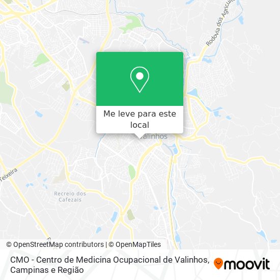CMO - Centro de Medicina Ocupacional de Valinhos mapa