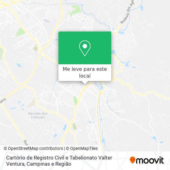 Cartório de Registro Civil e Tabelionato Valter Ventura mapa