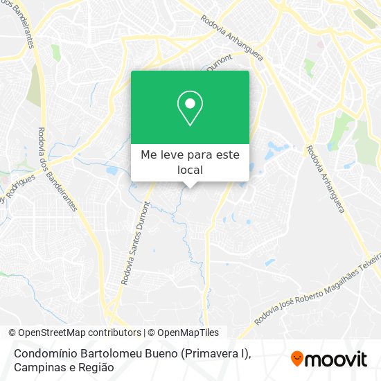 Condomínio Bartolomeu Bueno (Primavera I) mapa