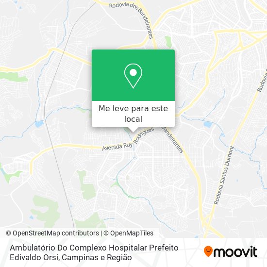 Ambulatório Do Complexo Hospitalar Prefeito Edivaldo Orsi mapa