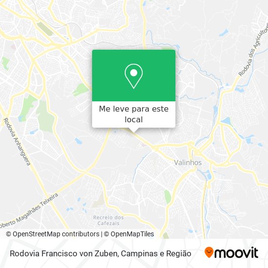 Rodovia Francisco von Zuben mapa