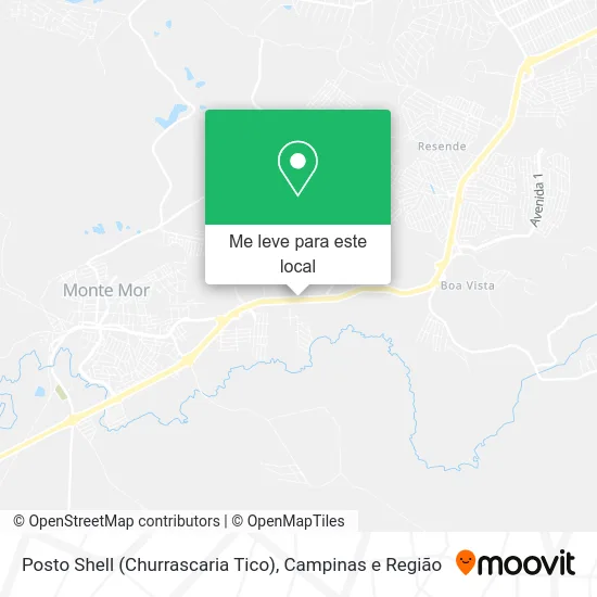 Posto Shell (Churrascaria Tico) mapa